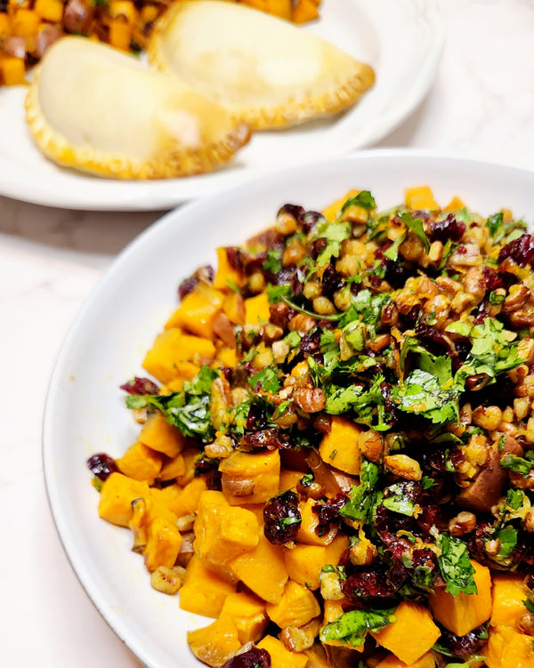 Holiday Cooking a la Quebracho - Roasted Sweet Potato with Cranberry and Pecan Gremolata